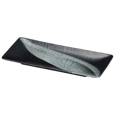 角皿 【しそで青流 サンマ皿】 幅291mm×奥行130mm×高さ28mm【グループB】【プロ用】