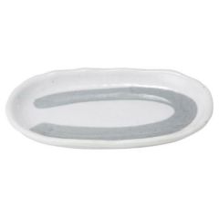 盛皿 【サビ巻 6.5小判皿】 幅195mm×奥行127mm×高さ22mm【グループB】【プロ用】