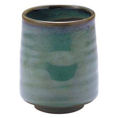 湯呑み 【均窯緑ペコ 小湯呑】 高さ85mm×直径:62【グループB】【プロ用】