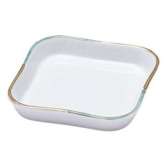 角皿 【グリン交趾 撫角皿】 幅115mm×奥行115mm×高さ20mm【グループB】【プロ用】