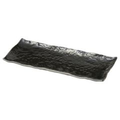 角皿 【黒伊賀 石目13.0細長角皿】 幅390mm×奥行165mm×高さ33mm【グループB】【プロ用】