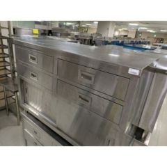 中古】調理台 引出し付き 幅1500×奥行750×高さ800 【送料別途見積