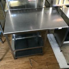 中古】作業台 BGあり 幅450×奥行450×高さ800 【送料別途見積】【業務用
