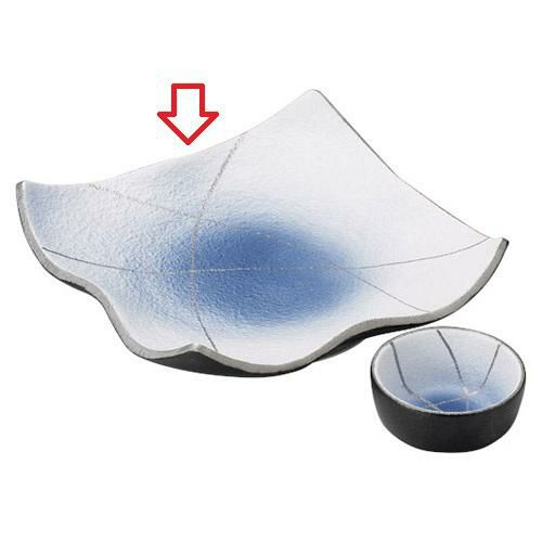 角皿 【コバルト銀彩 正角皿】 幅178mm×奥行178mm×高さ49mm【グループB】【プロ用】