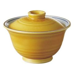 小鉢 【琥珀交趾 蓋付反小鉢】 身の外形直径:115・蓋つきの高さ:85【グループB】【プロ用】