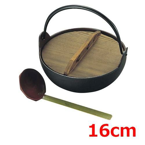 鍋【トキワ 鉄 やまが鍋 401 16cm 敷台付 茶ホーロー】【グループA】