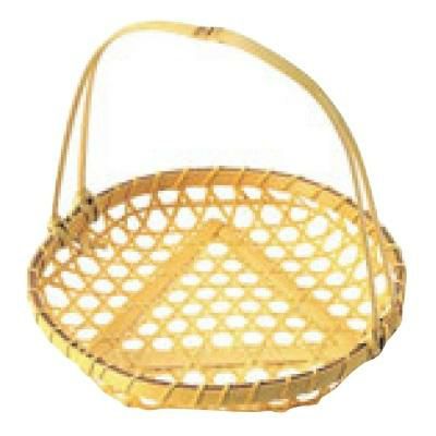 竹製 盛カゴ 中(取手付)18-109 φ150×155