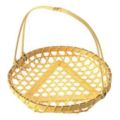 竹製 盛カゴ 中(取手付)18-109 φ150×155