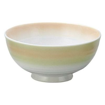 飯椀 【二色吹(若草オレンジ) 飯碗】 高さ55mm×直径:113【グループB】【プロ用】
