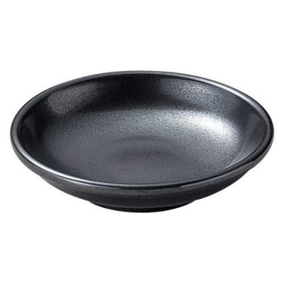 丸皿 小皿 黒マット 3.5皿