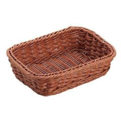 抗菌樹脂 角バスケット 15型 ブラウン