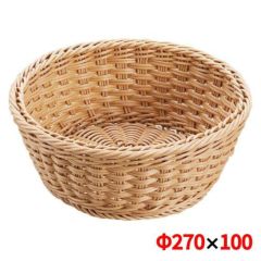 抗菌樹脂 丸バスケット 27型 ナチュラル