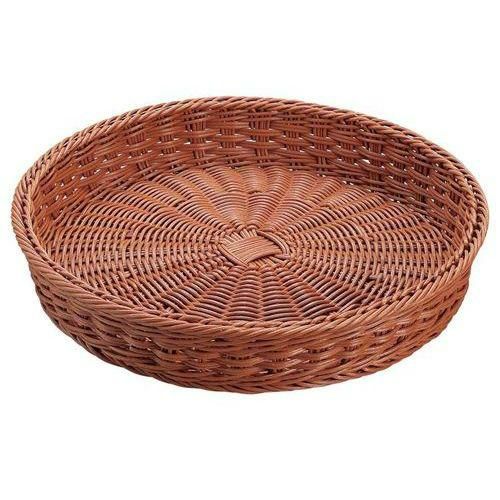 抗菌樹脂 丸バスケット 37型 ブラウン