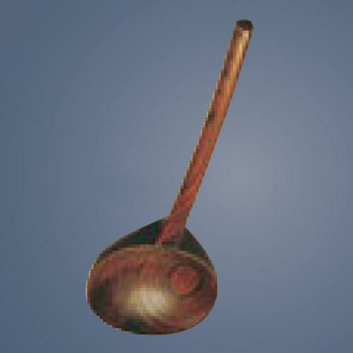 杓子 【木製 ニュータイプ 摺漆 玉杓子 小 直径65×215(08361)】