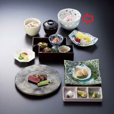 小鉢 【柞灰 丸すかし洗い鉢】 高さ88mm×直径:140【グループB】【プロ用】
