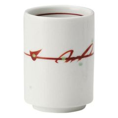 湯呑み 【赤絵 切立厚口湯呑】 高さ85mm×直径:62【グループB】【プロ用】