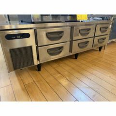 4605 13年製 ドロワー コールドテーブル YDC-160RM1 ホテルパン インバータ制御恒温高湿庫 エコ蔵くん | コールドテーブル