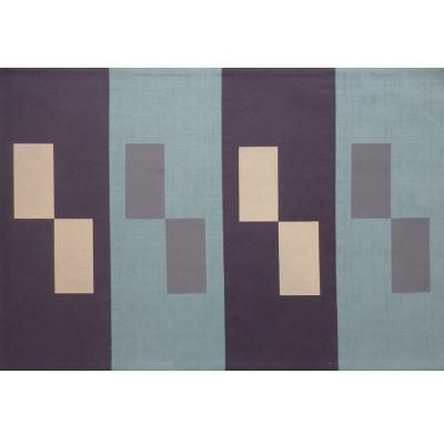 マトカランチョンマット (グレー×サックス