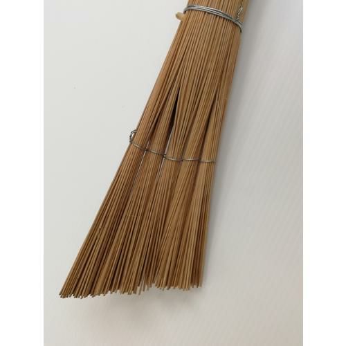 TRUSCO 竹ひご箒 短柄 全長740mm 柄340mm