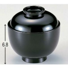 3寸 なつめ小吸椀 黒内朱