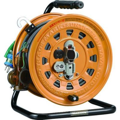 ハタヤ 逆配電型コードリール マルチテモートリール単相100Vアース付27＋6m/TGM130K