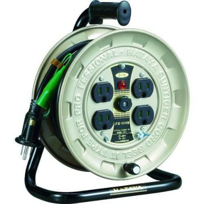 ハタヤ JT-3型コードリール 単相100Vアース付 10m/JT3101K
