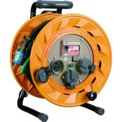 ハタヤ BR型 単相100V型ブレーカーリール 30m アース付 とび出しプラグ付/BR301KX