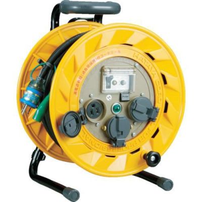 ハタヤ BR型 単相100V型ブレーカーリール 50m アース付 とび出しプラグ付/BR501KX