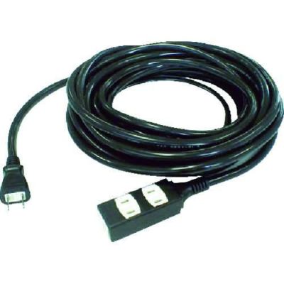 TRUSCO ソフトタイププラグ 3個口タップ型 20m ブラック/TRIS15203BK