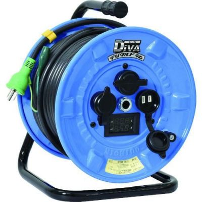 日動 電工ドラム デジタルドラム 防雨型 電圧電流メーター付 漏電保護専用 30m/NPDMWEB33