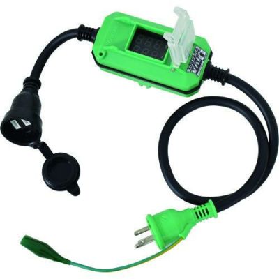 日動 電工ドラム デジタルドラム ボックスタイプ 電圧電流メーター付 アース付 0.9m/DMBE011W
