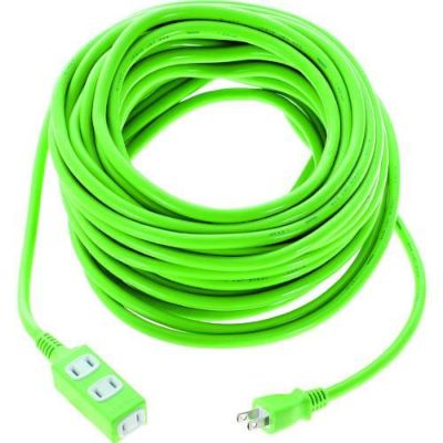 TRUSCO ソフトタイププラグ 3個口タップ型 20m グリーン/TRIS15203GN