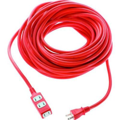 TRUSCO ソフトタイププラグ 3個口タップ型 20m オレンジ/TRIS15203O