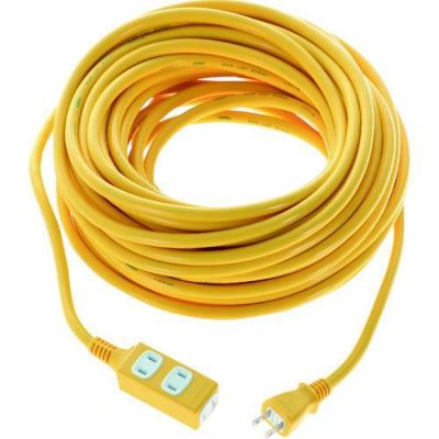 TRUSCO ソフトタイププラグ 3個口タップ型 20m イエロー/TRIS15203Y