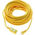 TRUSCO ソフトタイププラグ 3個口タップ型 20m イエロー/TRIS15203Y