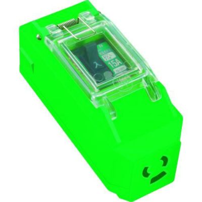 日動 プラグインポッキンブレーカ 漏電保護専用（15mA感度） 抜止コンセント付/PIPBEBN