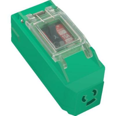 日動 プラグインポッキンブレーカ 過負荷漏電保護兼用（15A/15mA感度） 抜止コンセント付/PIPBEKN
