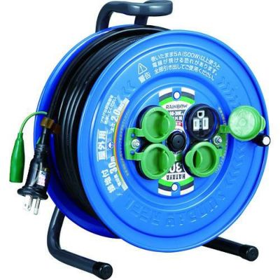ハタヤ 防雨型サンデーレインボーリール 単相100Vアース付 30m/SG30K