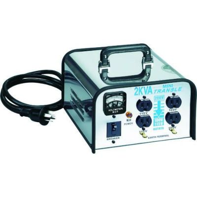 ハタヤ ミニトランスル 降圧型 単相200V→100・115V 2.0KVA/LV02CS