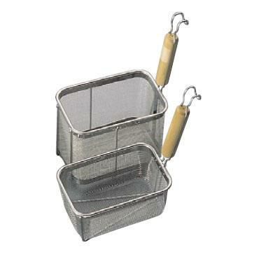 TS ステンレス 木柄 角型 うどんテボ 深型