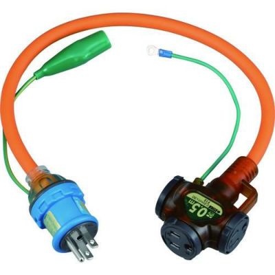 ハタヤ 2P接地付ショートタップ 0.5m/NX005K