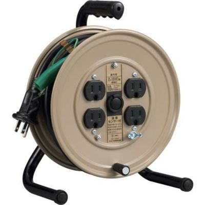 ハタヤ 温度センサー付コードリール単相100V10M アース付/JS101KS