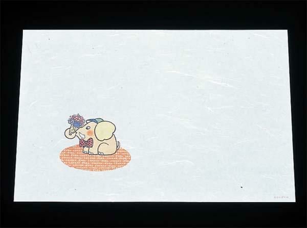 尺三 懐石まっと 抗菌遠赤和紙(100枚入) 敷紙 WO-3 ぞうさん