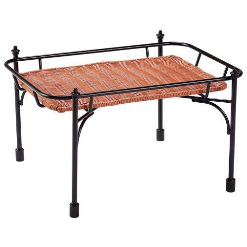 樹脂バスケットシリーズ[プリート] 積み重ねスタンド 角 DS515 低 ブラウン 【送料無料】