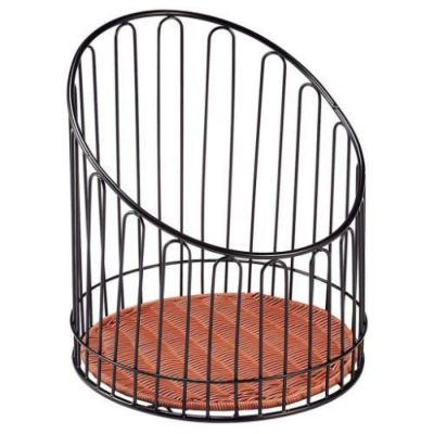 樹脂バスケットシリーズ[プリート] バゲットスタンド 丸 DS508 高 ブラウン 【送料無料】