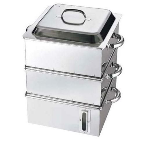 電磁専用 業務用角蒸器 （水量計付） 39cm 2段【送料無料】【新品】