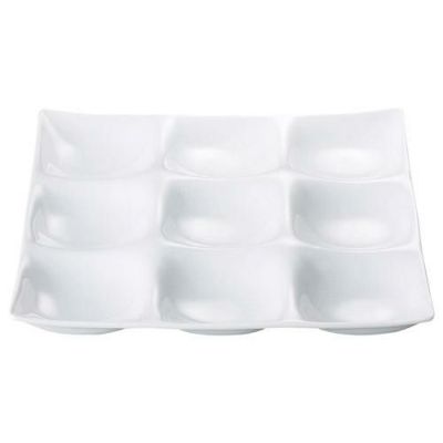 皿 【コワケ 9ツ仕切皿】 幅257mm×奥行257mm×高さ30mm【グループB】【プロ用】