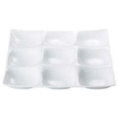 皿 【コワケ 9ツ仕切皿】 幅257mm×奥行257mm×高さ30mm【グループB】【プロ用】