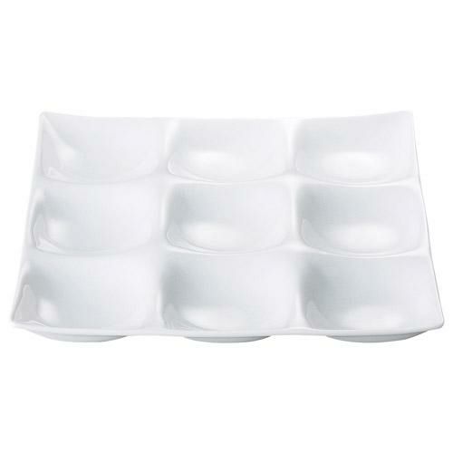 皿 【コワケ 9ツ仕切皿】 幅257mm×奥行257mm×高さ30mm【グループB】【プロ用】