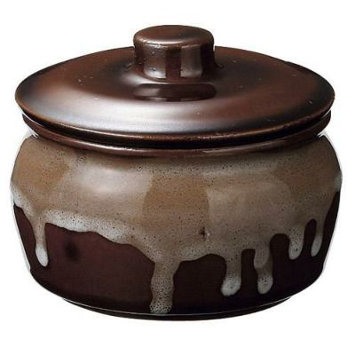 かめ 【茶 重ね蓋物】 高さ70mm×(手付・はみ出し部分含む)サイズ:90・身の外形直径:83【グループB】【プロ用】